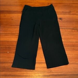 Avia Black Wide-Leg Fleece Lined Sweatpants Women’s Size XL